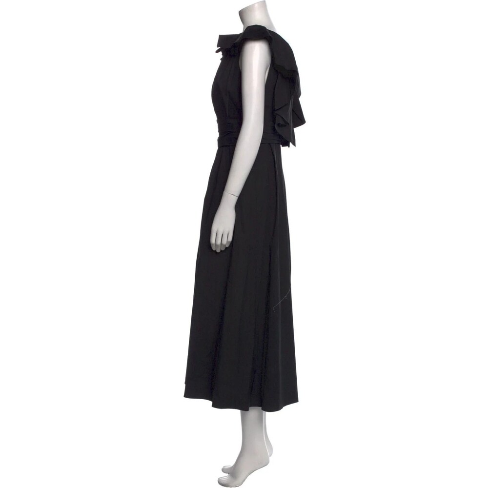 Carolina Herrera Black Ruffled Neckline Dress Size 8 black - Picture 7 of 12